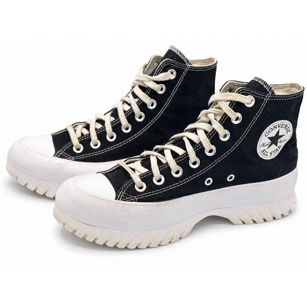 Converse Chuck Taylor Lugged 2.0 Mens 7 Womens 9 Black Hi Platform Shoes A00870C